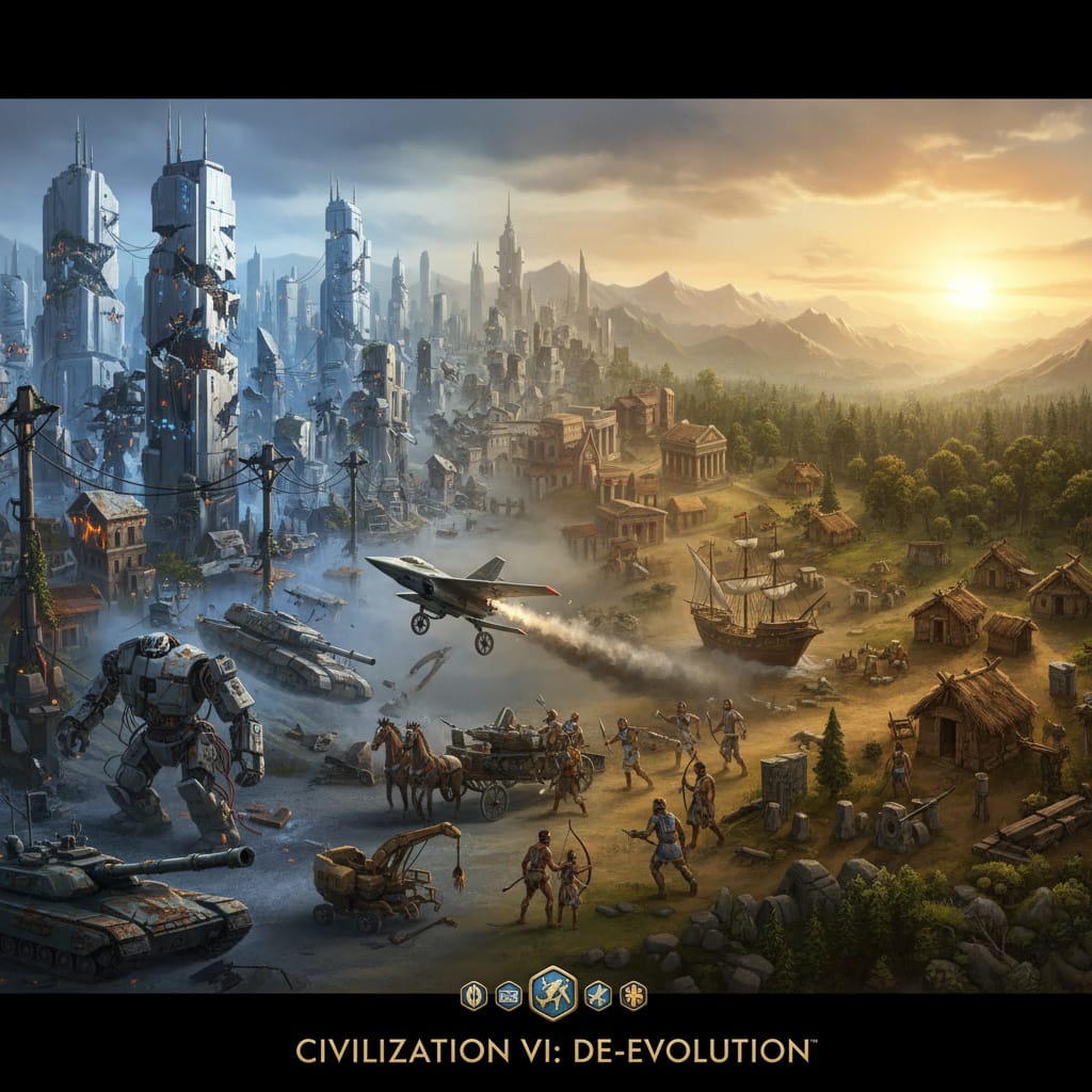 civ 6 challenge what if the tech tree progressed backwards from the information era