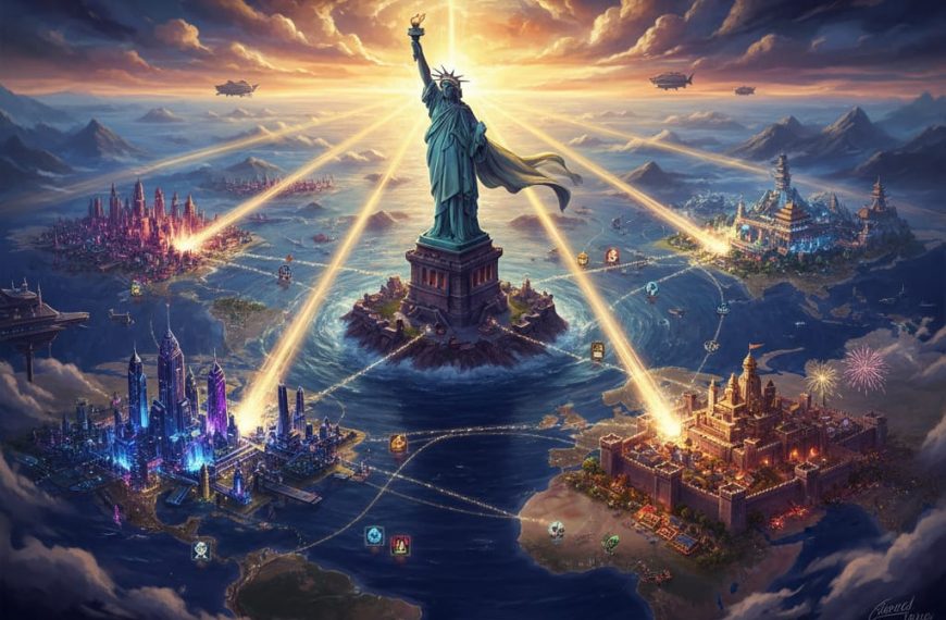 Civ 6 What If: The Statue of Liberty Granted +1 Amenity in Every City on a Different Continent?