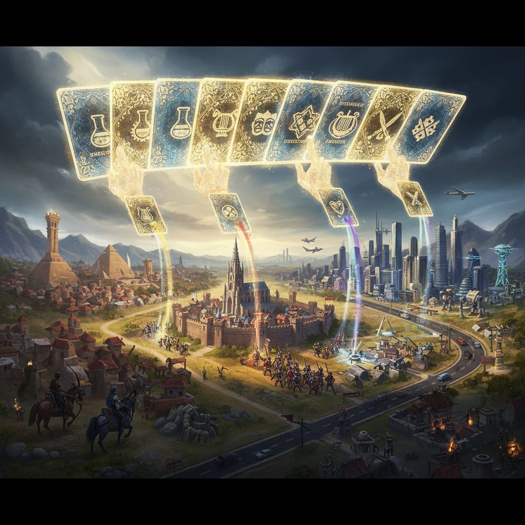 civ 6 what if the technology tree was a deck of cards you drew from randomly each era