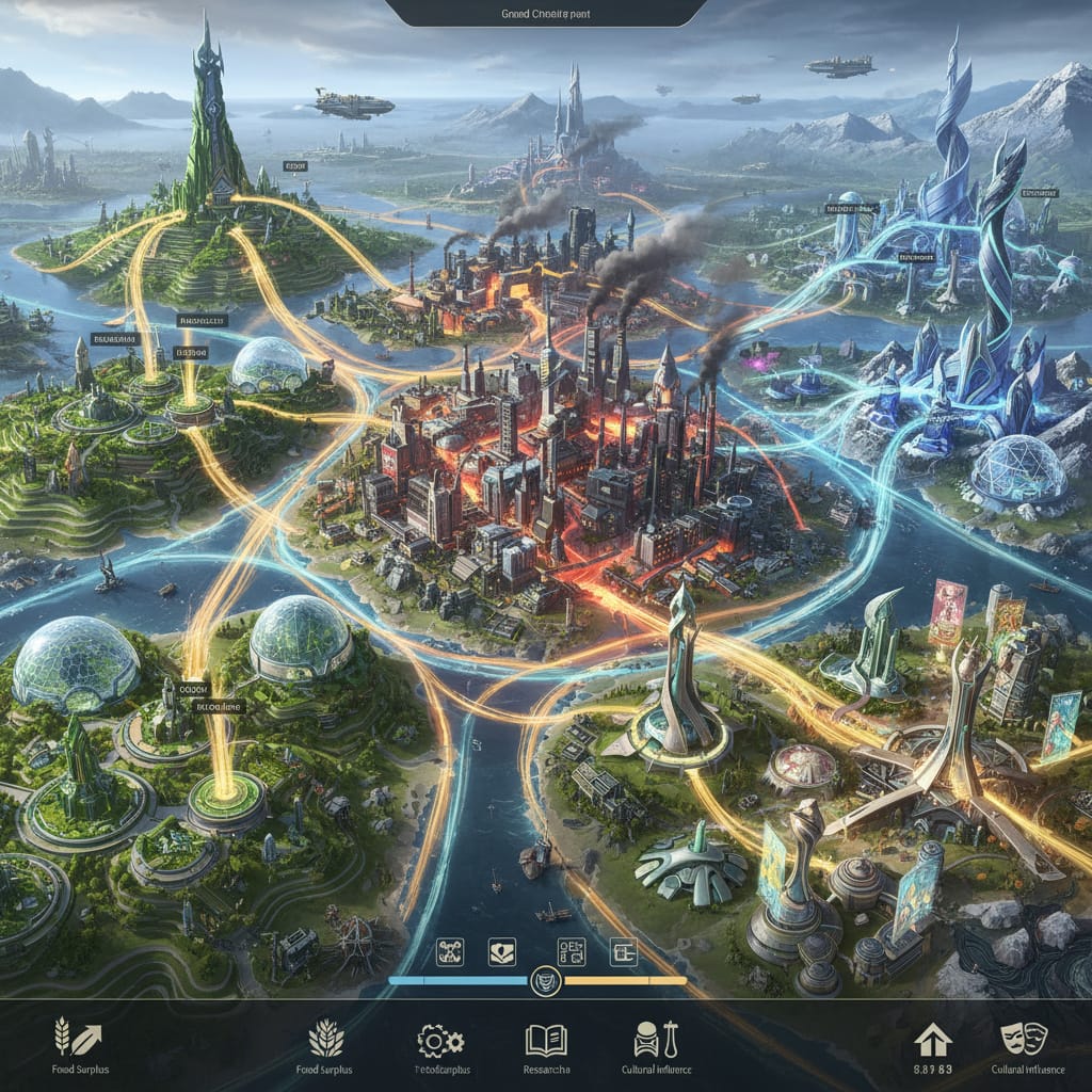 what if all food was stored in a global pool and distributed to your cities in civilization 6