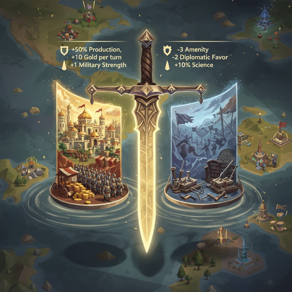 what if all policies had a negative side effect in civ 6