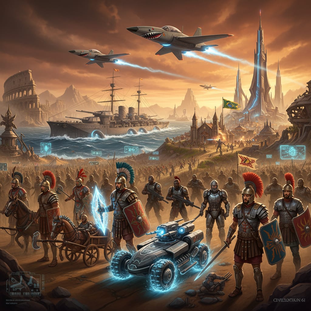 what if all unique units in civ 6 never became obsolete and upgraded for free