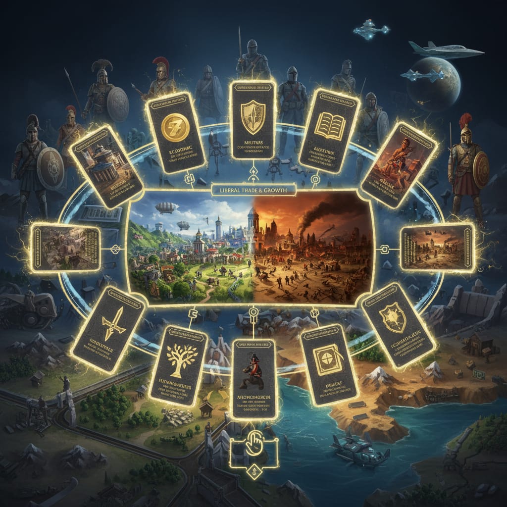 what if every policy card in civ 6 came with a negative side effect