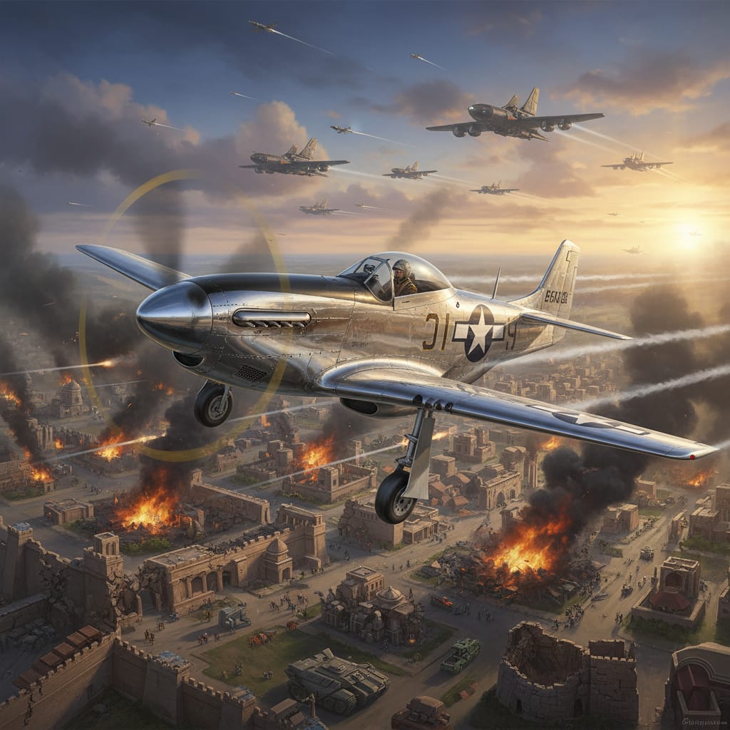 using p 51 mustangs to secure a late game domination win in civ 6
