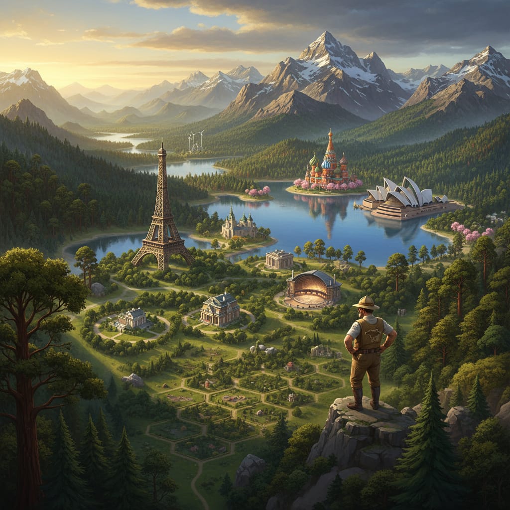 the perfect city template for a bull moose teddy culture game in civ 6